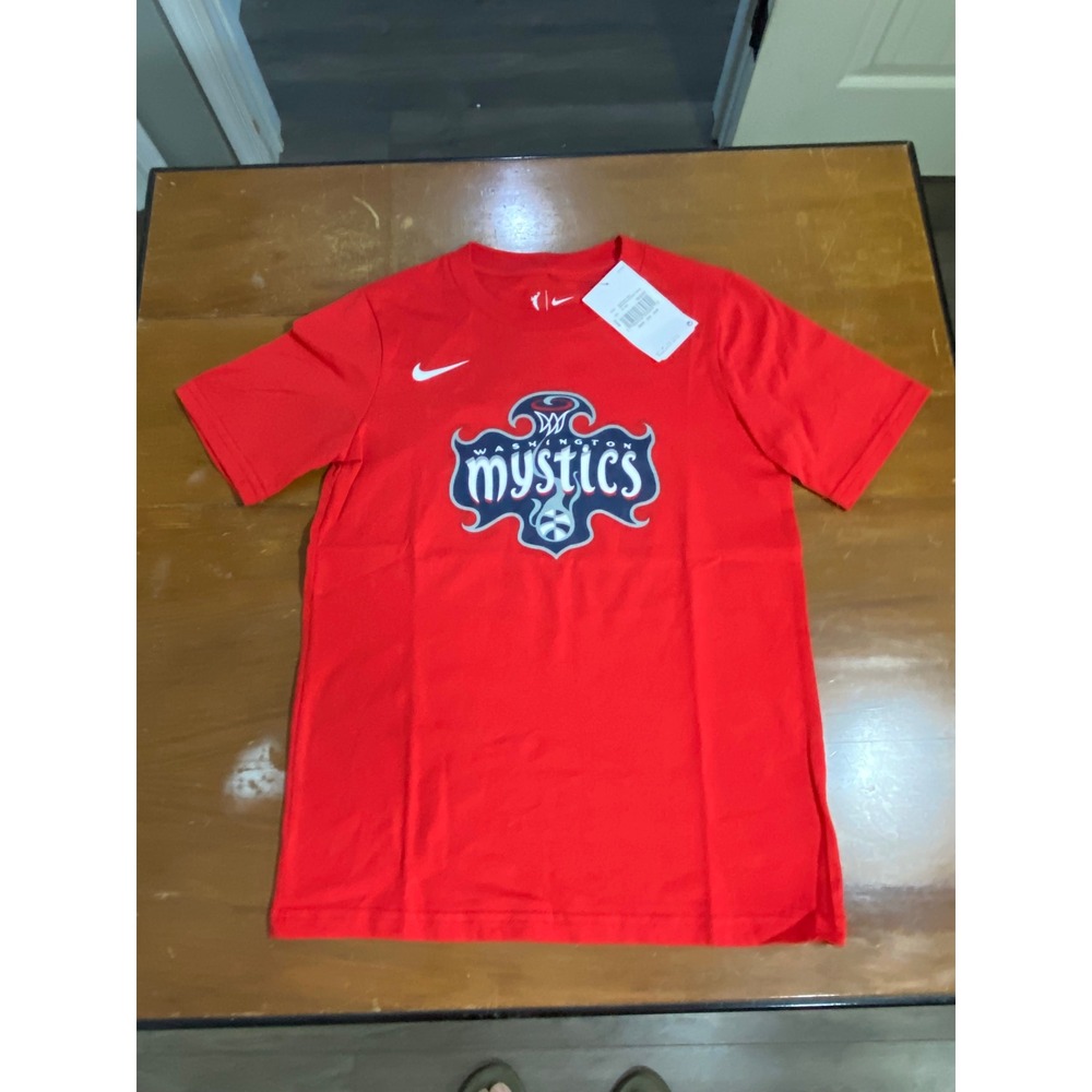NWT Nike Washington Mystics T-Shirt Kids Size M 10/12 Red WNBA Graphic Tee